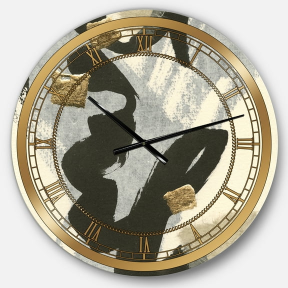 Designart 'Glam Collage II' Glam wall clock