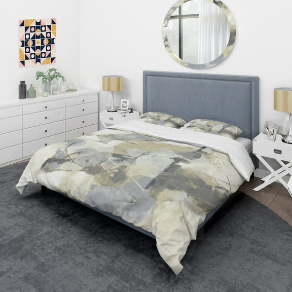 Designart 'Glam Cream Dream III' Glam Duvet Cover Set