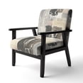 thumbnail image 1 of Designart "Glam Dancing Shape I" Upholstered Modern Accent Chair - Arm Chair, 1 of 5
