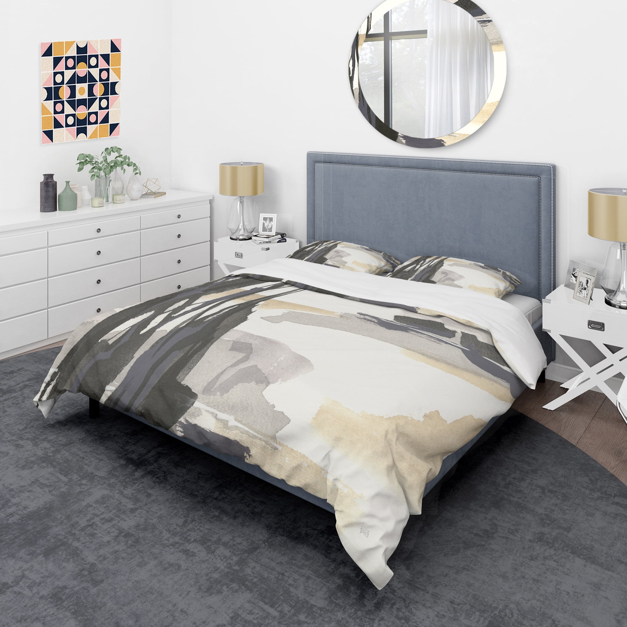 Designart 'Glam Dancing shape II' Glam Duvet Cover Set