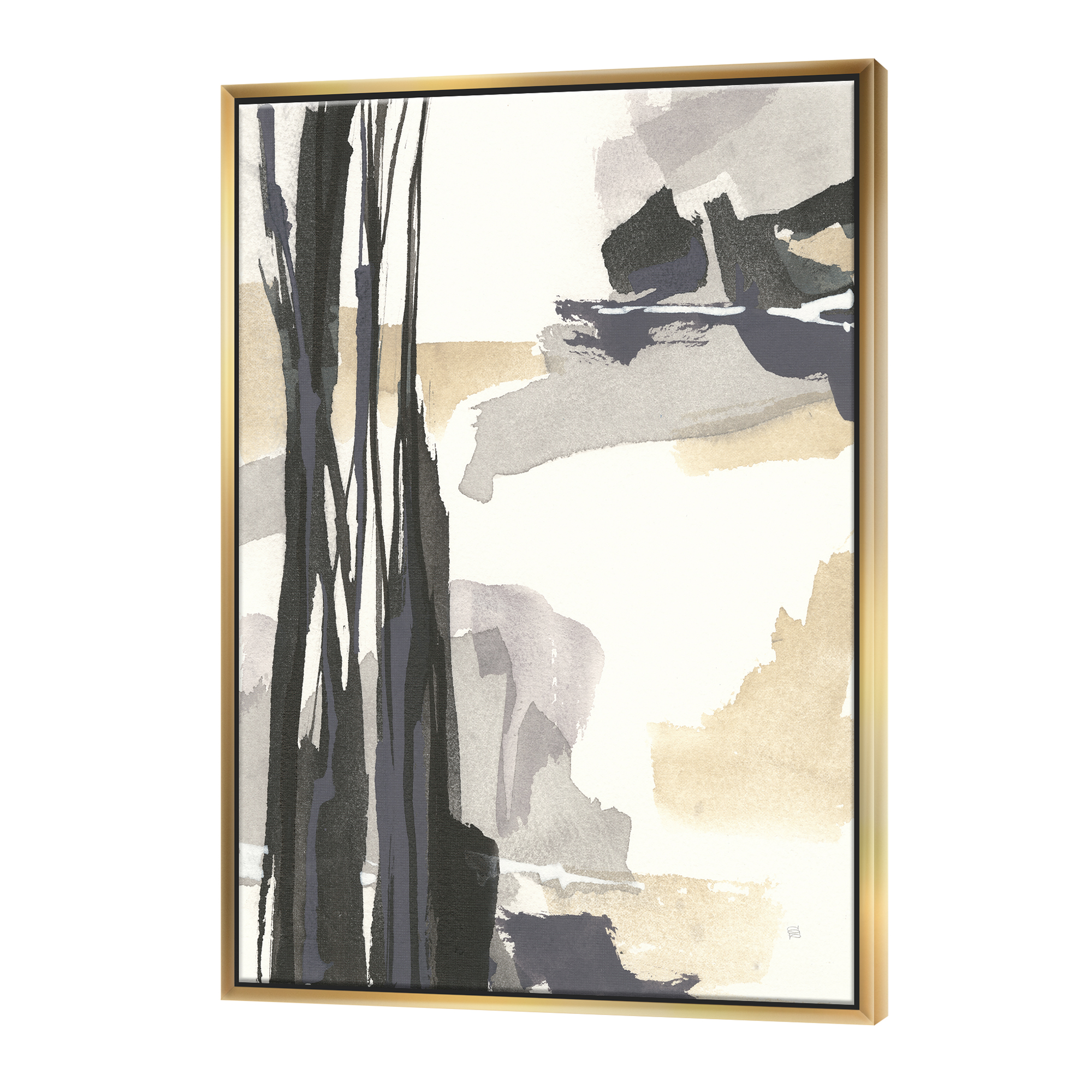 Designart ' Glam Dancing shape II ' Modern & Contemporary Framed Canvas