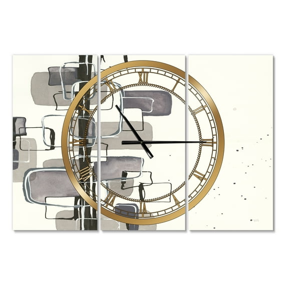 Designart 'Glam Dancing shape IV' Modern wall clock