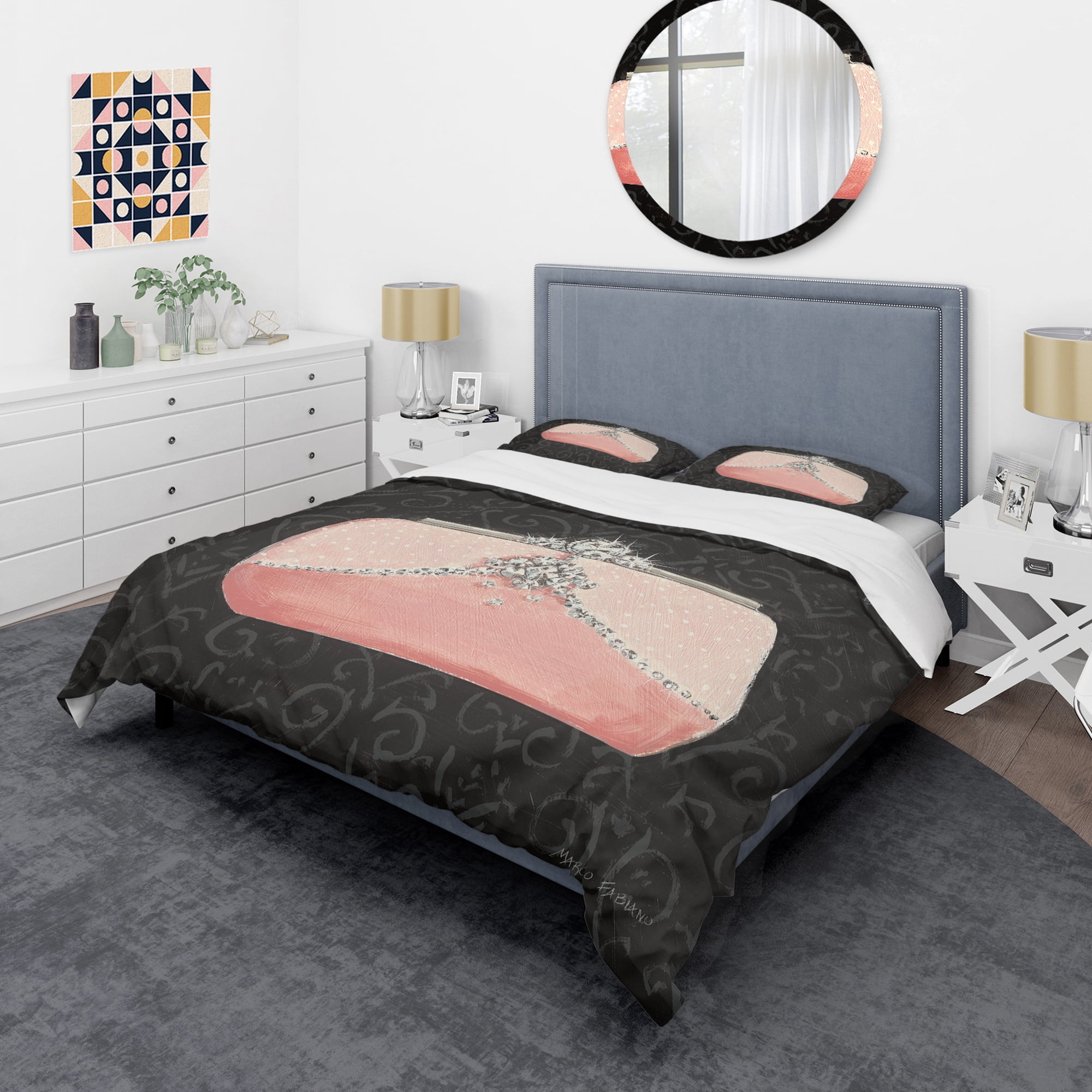 Designart 'Glam & Fashion Parfum Boudoir II' Glam Duvet Cover Set
