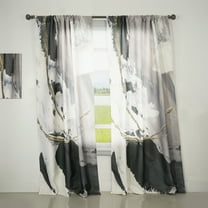 Designart 'Glam Fractal Arcs II' Modern Curtain Panel