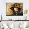thumbnail image 1 of Designart "Glam Gilded gracefulness Woman Portrait I" Fashion Floater Framed Canvas Print, 1 of 7