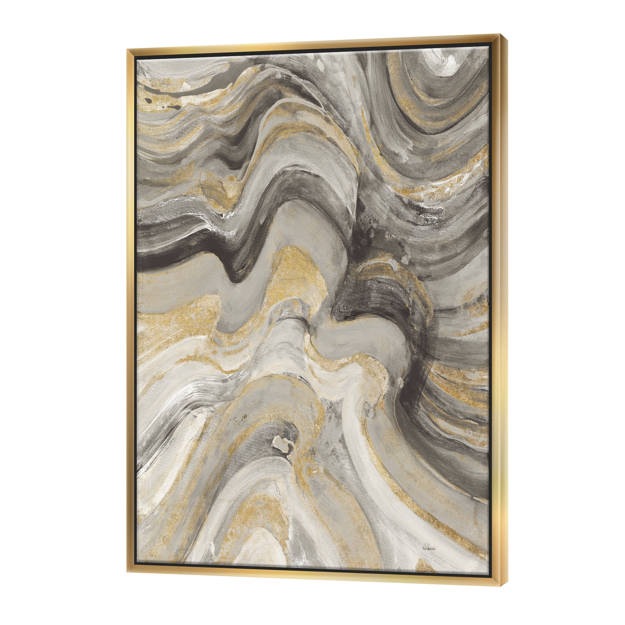 Designart ' Glam Gold Canion ' Modern & Transitional Framed Canvas