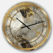 Designart 'Glam Gold Desert Neutral' Metal Wall Clock