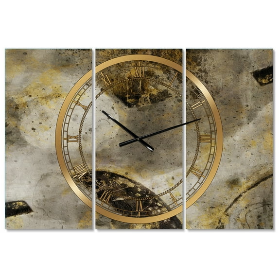 Designart 'Glam Gold Desert Neutral' Modern Wall Clock