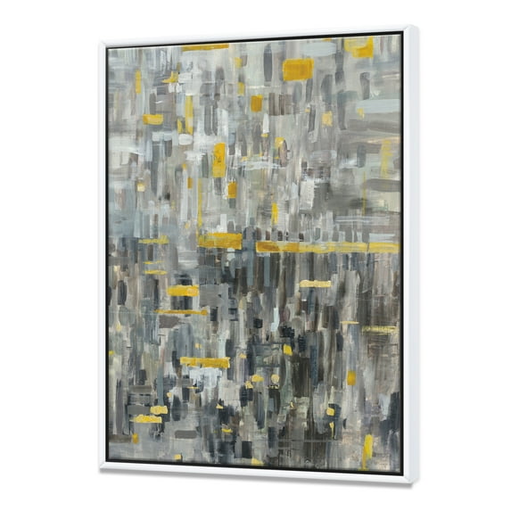 Designart ' Glam Gold Reflection ' Modern & Transitional Framed Canvas