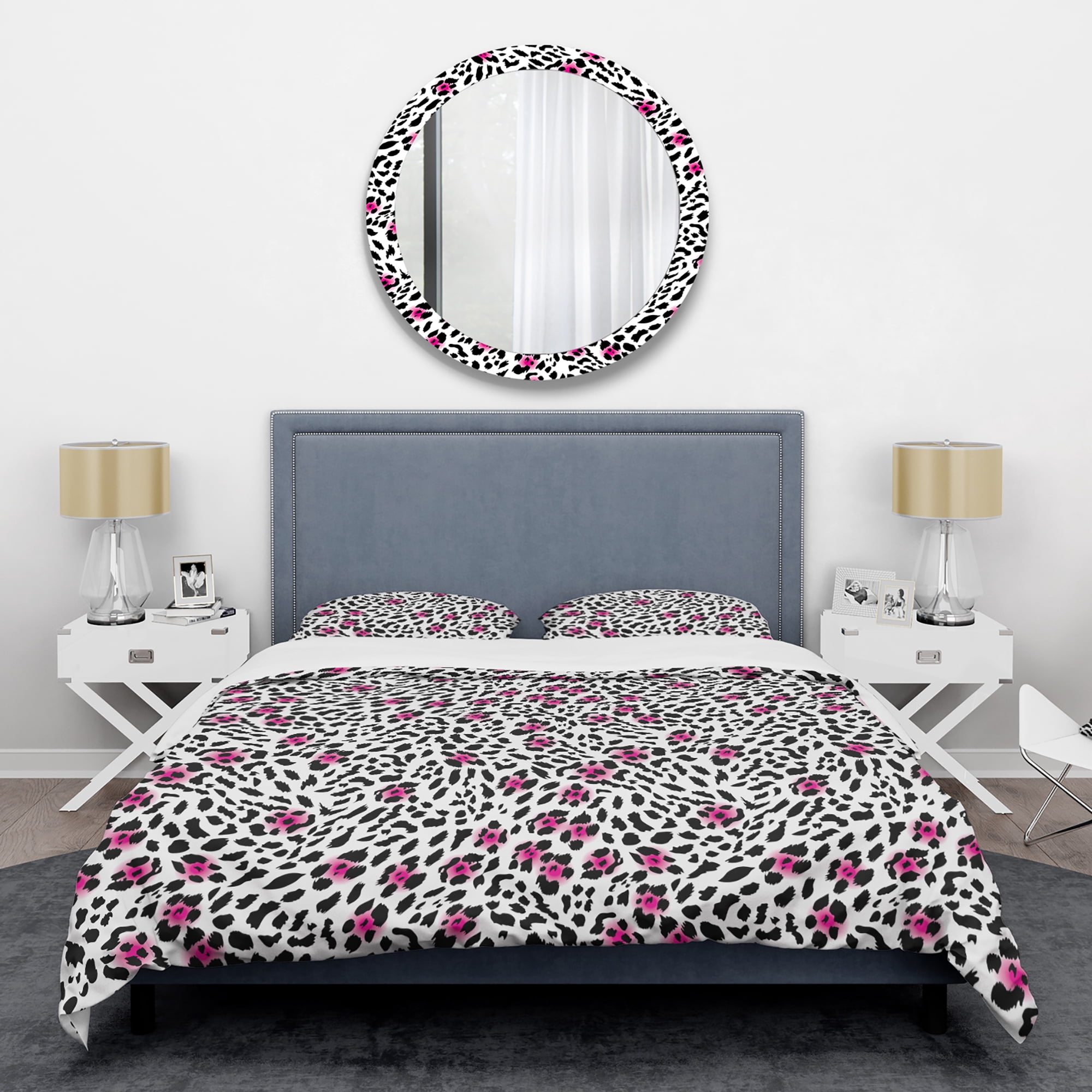 Designart 'Glam Leopard Pattern' Mid-Century Modern Duvet Cover Set