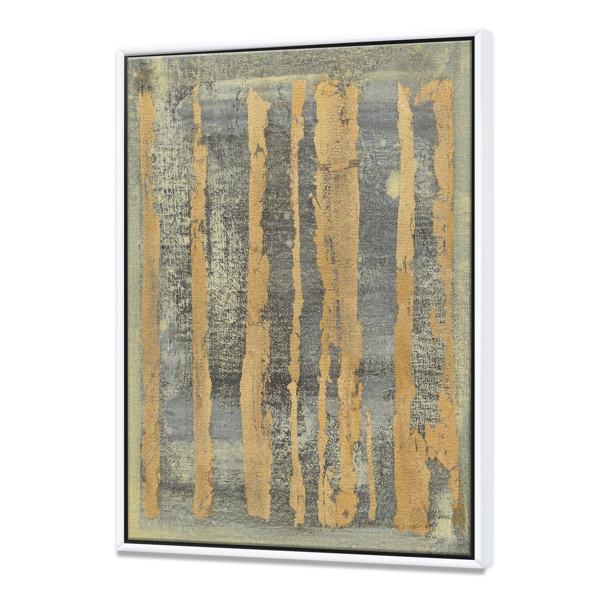 Designart ' Glam Metallic Form IV ' Modern & Transitional Framed Canvas