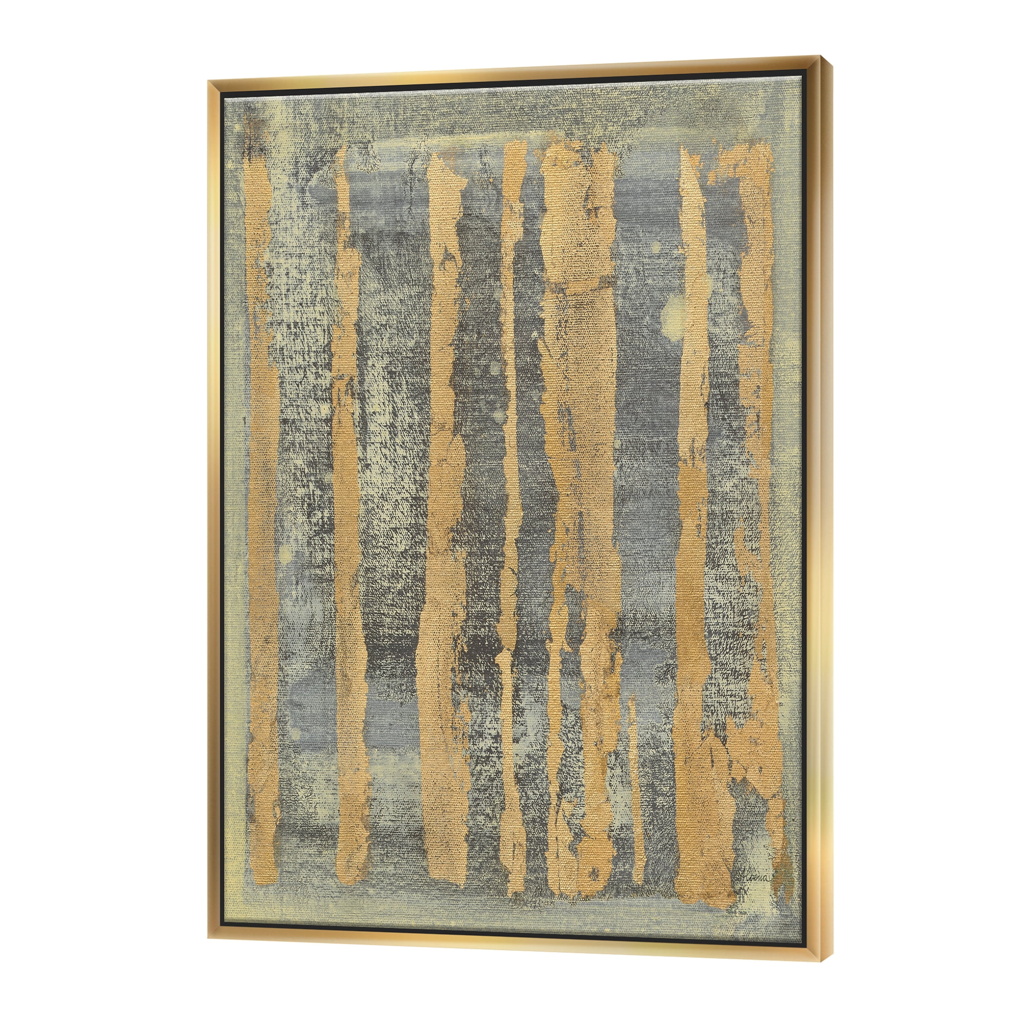 Designart ' Glam Metallic Form IV ' Modern & Transitional Framed Canvas