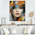 thumbnail image 1 of Designart "Glam Orange Beige composition V" Fashion Wall Art Living Room, 1 of 5