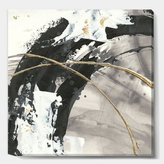 Designart 'Glam Painted Arcs I' Transitional gallery-wrapped Canvas