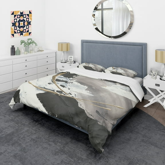 Designart 'Glam Painted Arcs II' Glam Duvet Cover Set