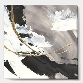 Designart 'Glam Painted Arcs II' Transitional Canvas Artwork