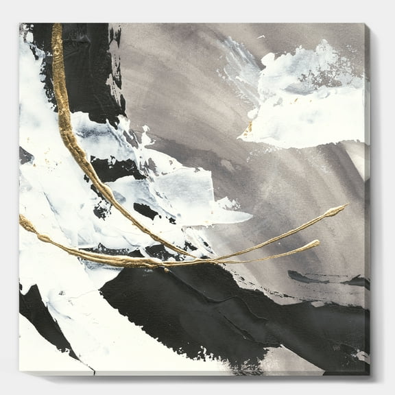 Designart 'Glam Painted Arcs II' Transitional Canvas Artwork