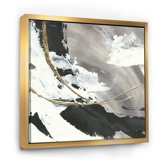 Designart ' Glam Painted Arcs II ' Transitional Framed Canvas