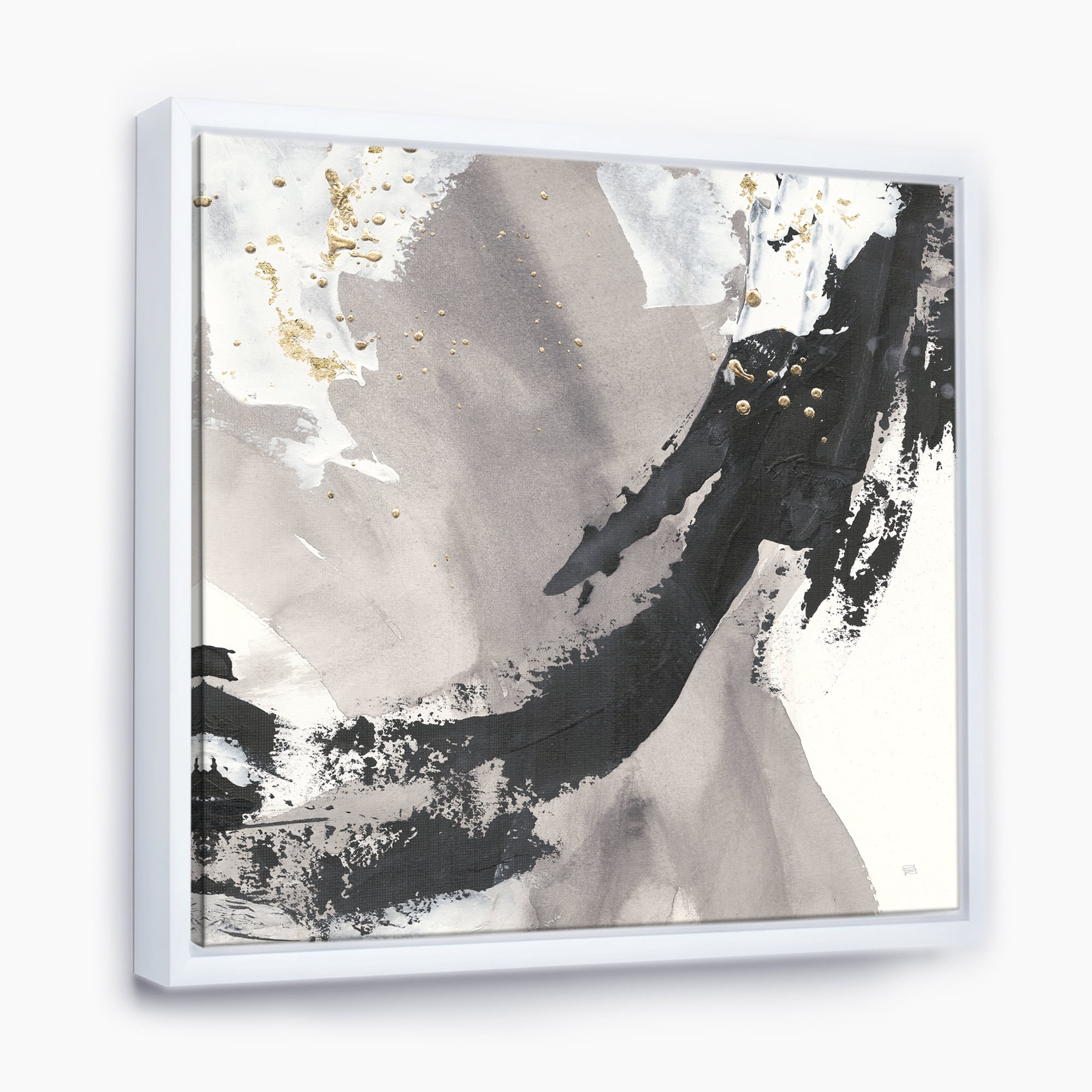 Designart ' Glam Painted Arcs III ' Transitional Framed Canvas