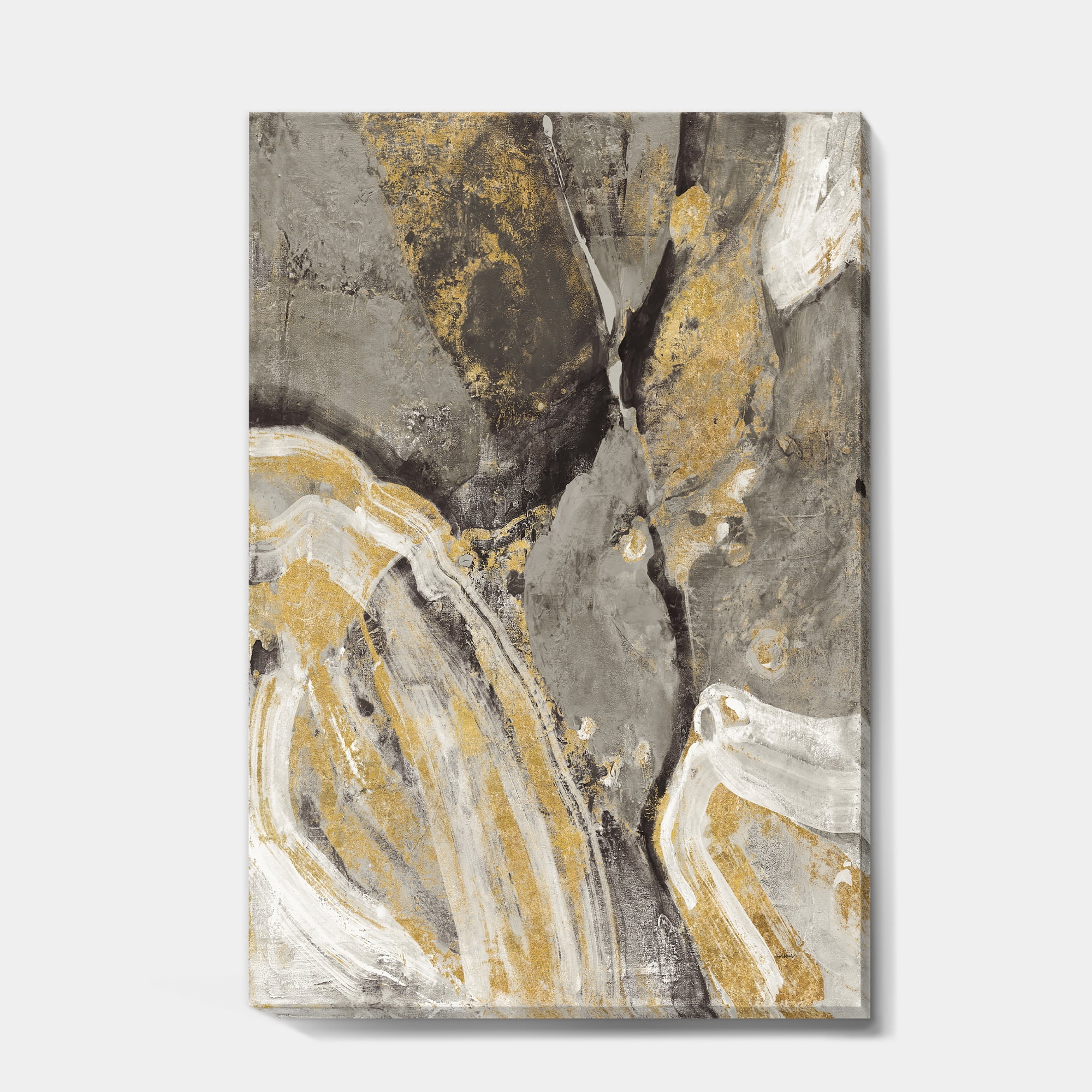 Designart 'Glam Phoenix Neutral' Modern Glam Premium Canvas Wall Art