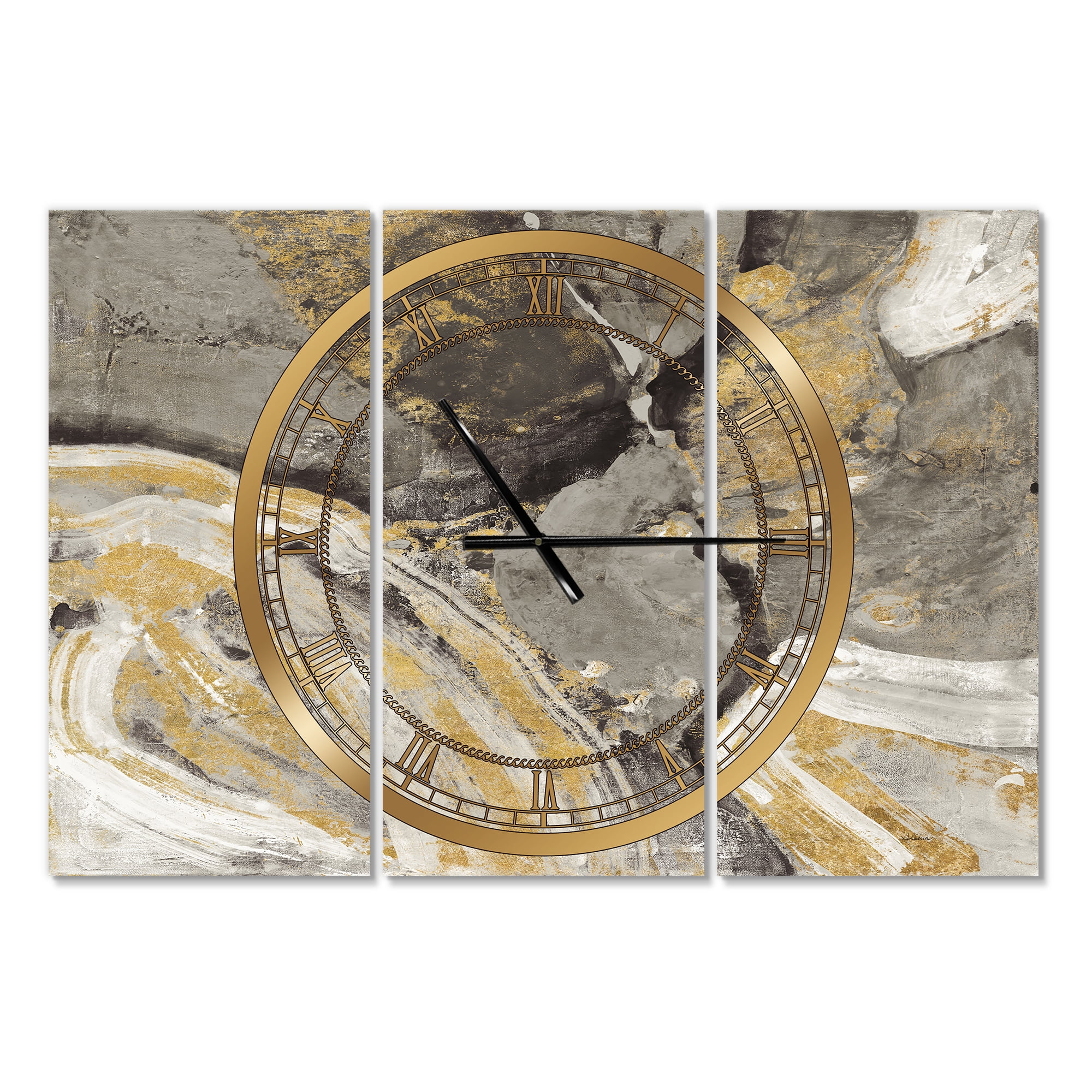 Designart 'Glam Phoenix Neutral' Modern Wall Clock