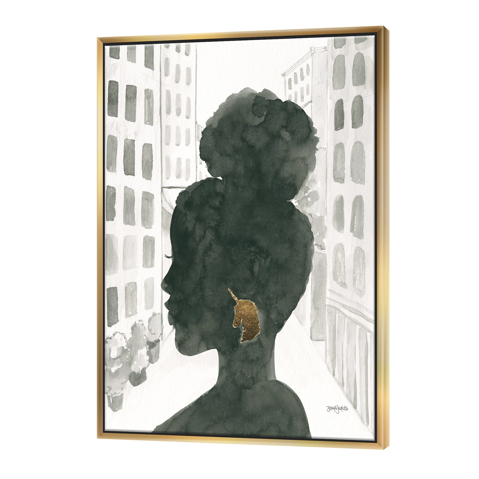 Designart ' Glam Pink Ladies II ' Fashion Framed Canvas