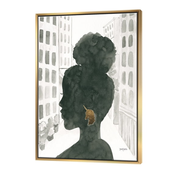 Designart ' Glam Pink Ladies II ' Fashion Framed Canvas