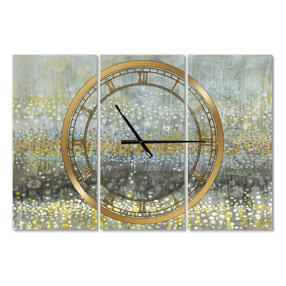Designart 'Glam Rain Abstract III' Modern Wall Clock