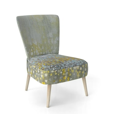 Designart "Glam Rain Abstract III" Upholstered Modern Accent Chair - Arm Chair