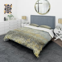 Designart 'Glam Rain Abstract IV' Glam Duvet Cover Set