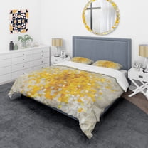 Designart 'Glam Yellow Explosion Blocks' Glam Duvet Cover Set