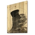 thumbnail image 1 of Designart 'Glam and Fashion Feminine I' Fashion Figures Print on Natural Pine Wood, 1 of 3