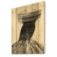 thumbnail image 1 of Designart 'Glam and Fashion Feminine IV' Fashion Figures Print on Natural Pine Wood, 1 of 3