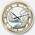 thumbnail image 1 of Designart 'Glam cosmetics Blue Shoes' Glam wall clock, 1 of 3