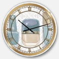 thumbnail image 1 of Designart 'Glam cosmetics Blue accessories' Glam wall clock, 1 of 3