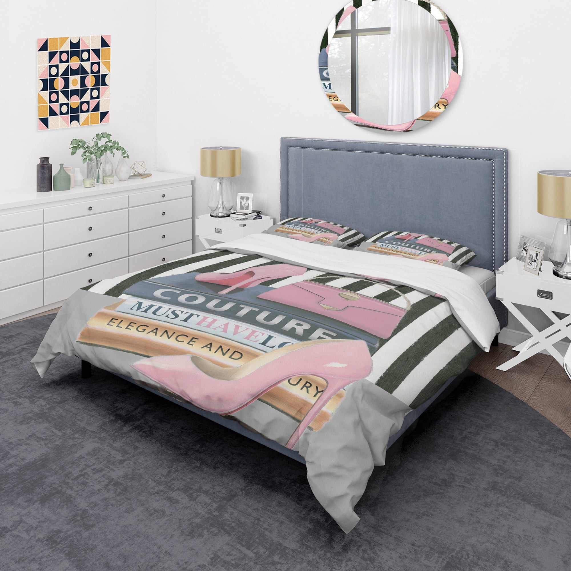 Designart 'Glam fashion High Heels VII' Glam Duvet Cover Set