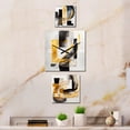 thumbnail image 1 of Designart "Glamorous Art Deco Abstraction I" Abstract Print Multipanel Clock For Living Room Décor - Large Contemporary Wall Clock - Oversized Black Wall Clock - Set Of 3, 1 of 6