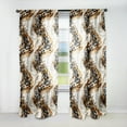 thumbnail image 1 of Designart "Glamorous Marble In Black And Gold" Marble Glam Curtain, Marble Curtain Single Panel, 1 of 6