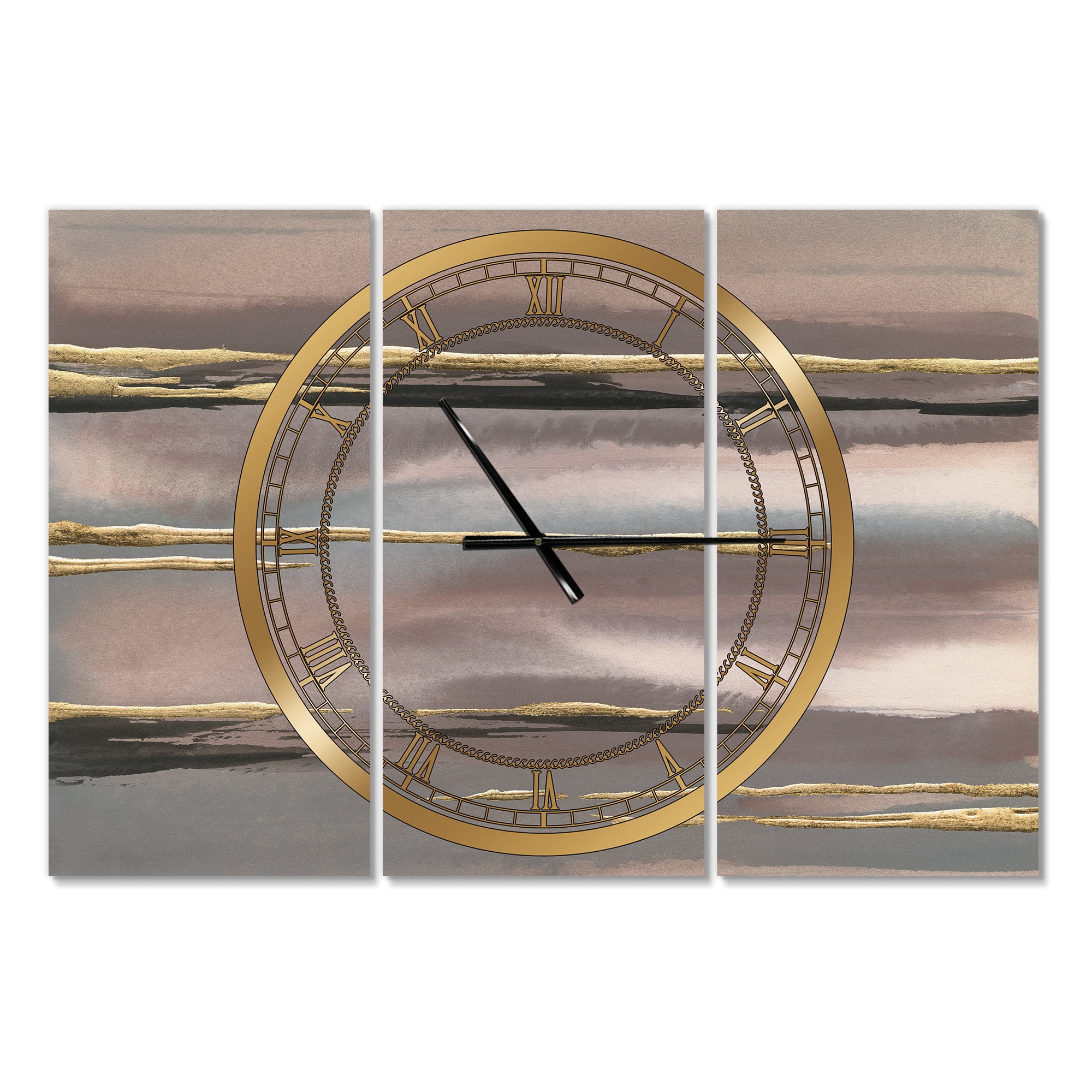 Designart 'Glamorous Morning Fog I' Modern wall clock