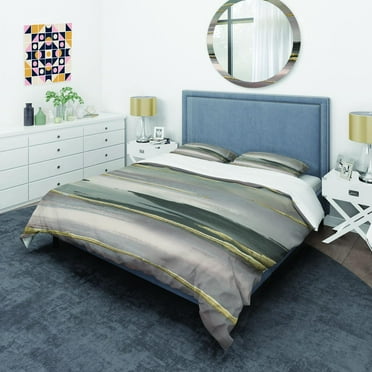 Designart 'Glamorous Morning Fog II' Glam Duvet Cover Set