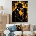 thumbnail image 1 of Designart "Glamour Couple Jazz Age Romance" People Framed Wall Art - Global Black African American Art Hallway Framed Wall Art Decor, 1 of 6