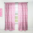 thumbnail image 1 of Designart 'Glamour Zebra Animal Pink Pattern' Mid-Century Modern Curtain Panel, 1 of 5