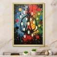 thumbnail image 1 of Designart "Glamour of Pop Art Chandelier II" Fashion Framed Wall Art - Glam Blue Chandelier Hallway Framed Wall Art Decor, 1 of 6