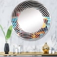 thumbnail image 1 of Designart "Glassware Abstractions I" Drinkware Spiral Round Wall Mirror - Food & Beverage Oval Printed Decorative Mirror - Multiple Color Options, 1 of 1
