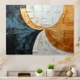 thumbnail image 1 of Designart "Gleaming Geometry Gold Grey painting X" Abstract Collages Metal Wall Decor, 1 of 5