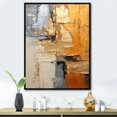 thumbnail image 1 of Designart "Gleaming Geometry Gold Grey painting XV" Abstract Collages Floater Framed Canvas Print, 1 of 7
