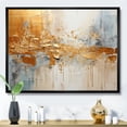 thumbnail image 1 of Designart "Gleaming Gold I" Abstract Collages Floater Framed Wall Decor, 1 of 7
