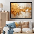 thumbnail image 1 of Designart "Gleaming Gold VI" Abstract Collages Floater Framed Canvas Print, 1 of 7