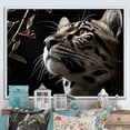 thumbnail image 1 of Designart "Glimpse Of Shadows In The Leopard'S World I" Animals Leopard Floater Framed Canvas Wall Art, 1 of 5