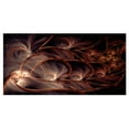 thumbnail image 1 of Designart 'Glittering Brown Fractal Flower on Black ' Floral Canvas Art Print, 1 of 3